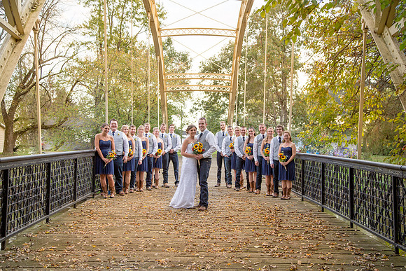 Wedding Party at Dunn's Bridge /Wedding Photographer /Kouts