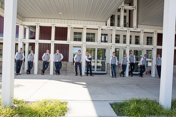 Groomsmen in their country best. /Kouts, In