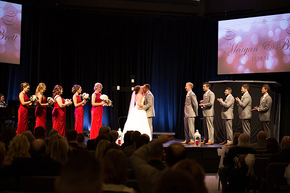 First Kiss as Mr. and Mrs. /Wedding Photographer /Cedar Lake