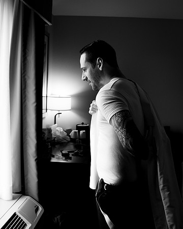 Almost Ready/ Hampton Inn, St. John, Indiana / Wedding Day/ Northwest Indiana Wedding Photographer