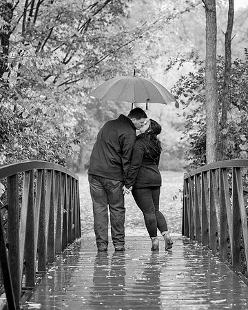 Rain, Rain... Oh How I Love You/ Engagement/ Deep River County Park/ Hobart, Indiana/ Northwest Indiana Wedding Photographer