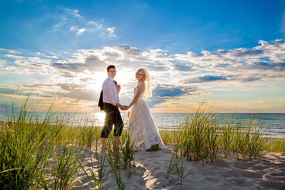 Together at the Beach/Wedding Photographers/ Indiana Dunes