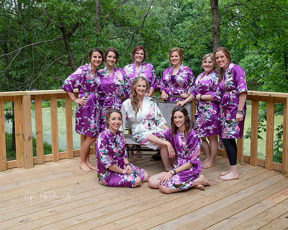 Matching Robes for the Bride and Bridesmaids/  Northwest Indiana Wedding Photographer/ Linton, Indiana