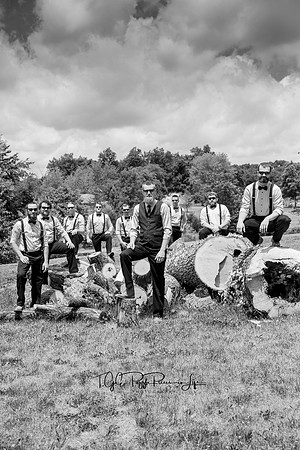 Groom and Groomsmen outside/ Northwest Indiana Wedding Photographer/ Linton, Indiana